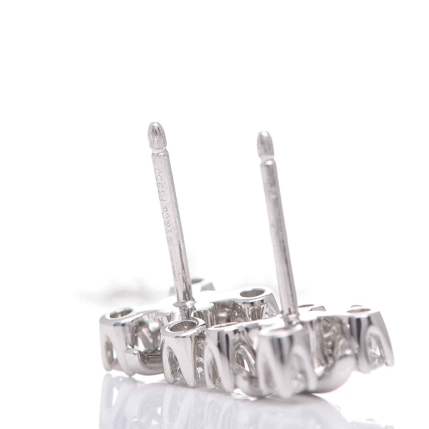 Tiffany Platinum Diamond Schlumberger Lynn Earrings 3 of 5