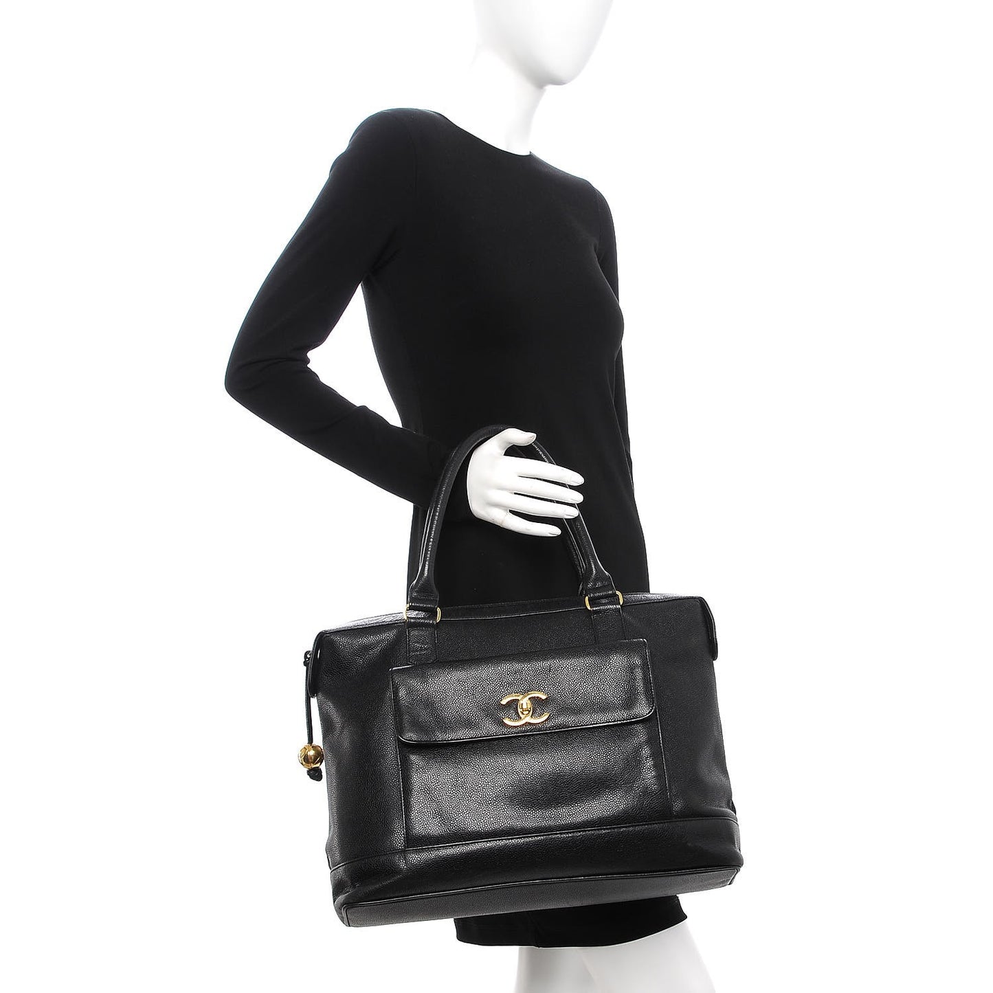 Caviar Shopper Tote Black