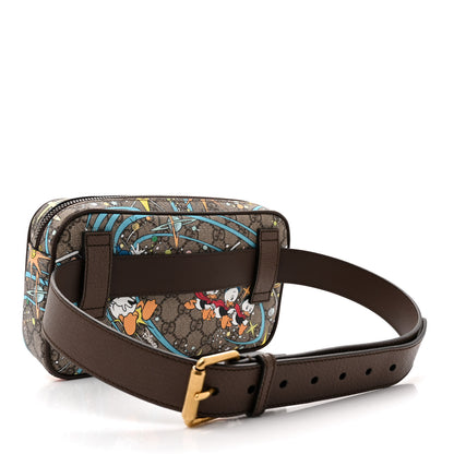 Gucci X DISNEY GG Supreme Monogram Donald Duck Small Interlocking G Belt Bag 90 36 Beige Multicolor New Acero 3 of 10