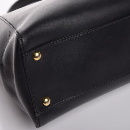 Fendi Vitello Morgan Shiny Nappa Medium Peekaboo Iconic Satchel Black 14 of 16
