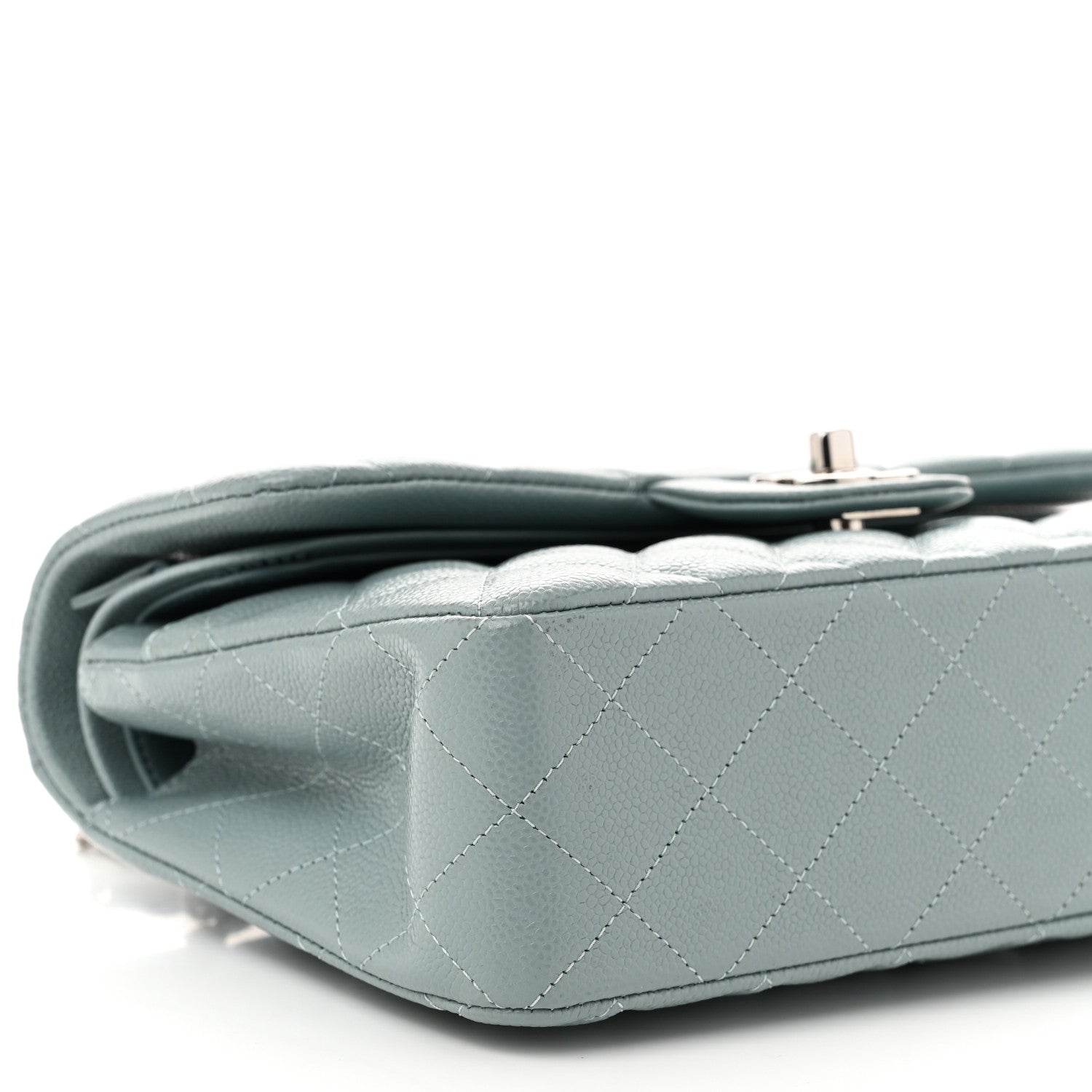 Chanel Caviar Quilted Small Double Flap Light Blue 9 of 10
