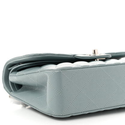 Chanel Caviar Quilted Small Double Flap Light Blue 9 of 10