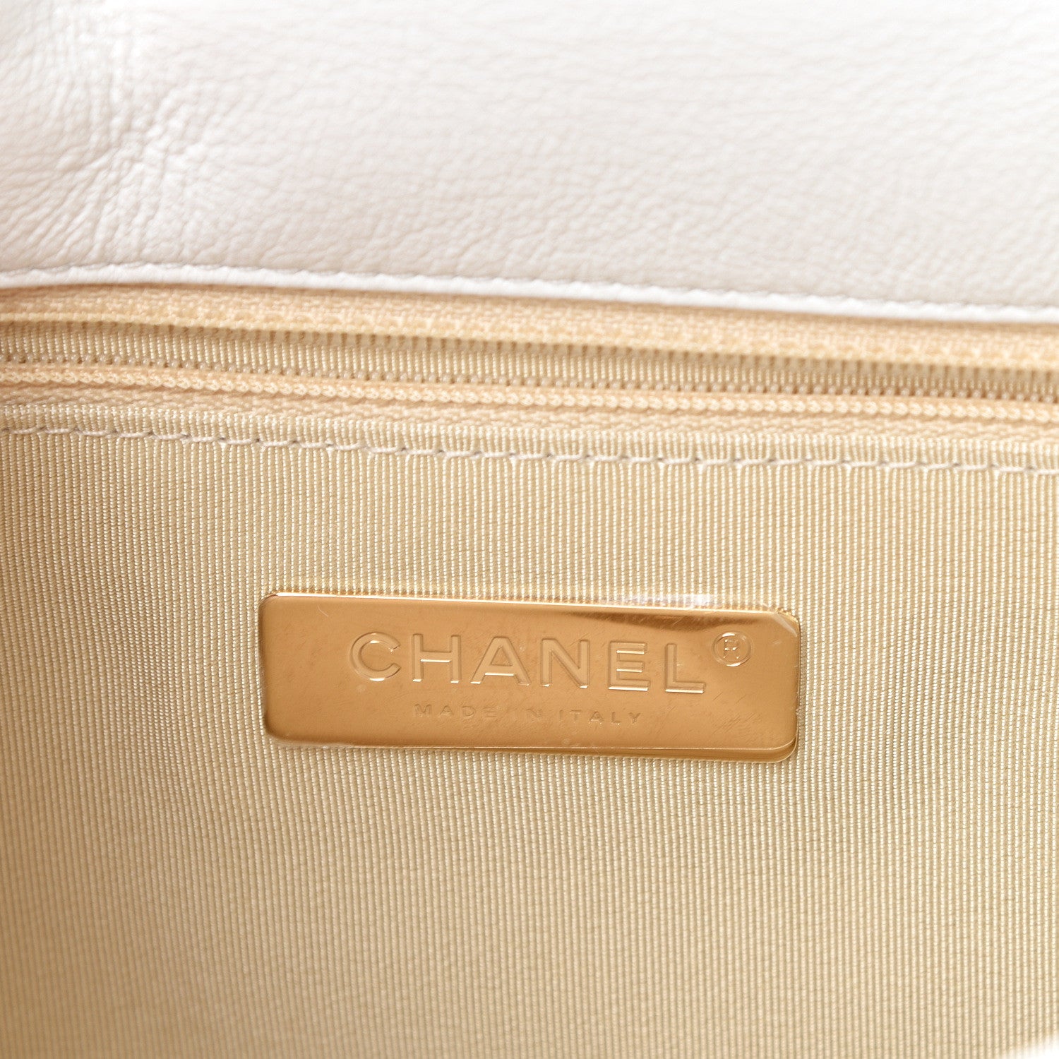 Chanel Goatskin Quilted Medium 19 Flap White 5 of 10