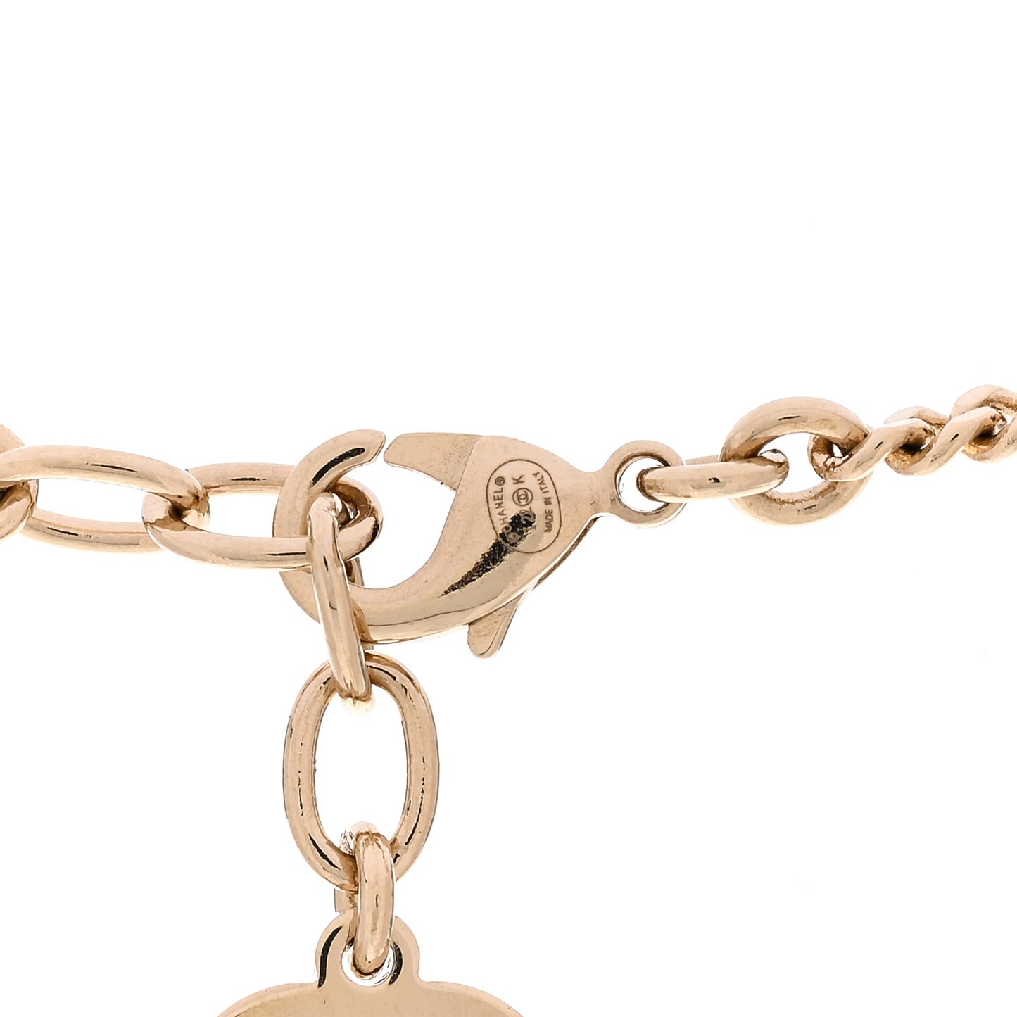 Crystal CC Pendant Necklace Gold