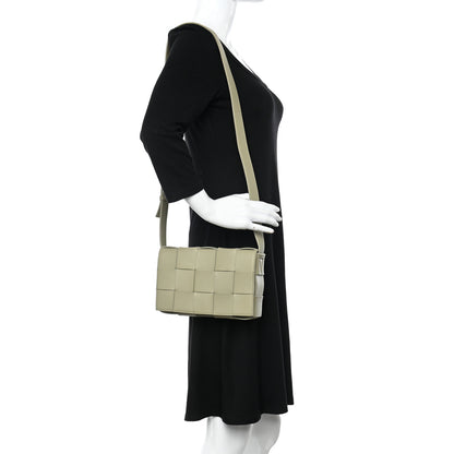 Bottega Veneta Lambskin Maxi Intrecciato Cassette Crossbody Bag Travertine 2 of 10