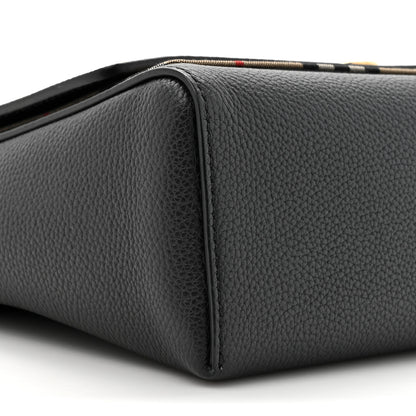 Burberry Grainy Calfskin Vintage Check Note Crossbody Bag Black 9 of 10