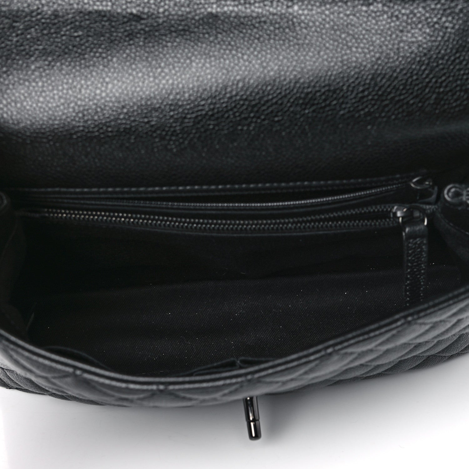 Chanel Caviar Quilted Small Coco Handle Flap So Black 6 of 13