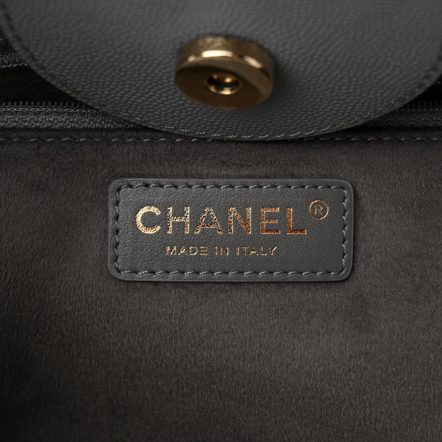 Caviar Studded Small Deauville Tote Grey