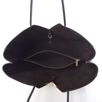 Louis Vuitton Calfskin Monogram Kimono Tote Black 5 of 8