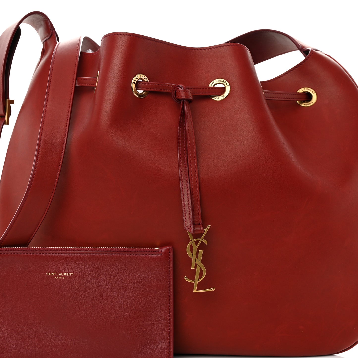 Smooth Calfskin Paris VII Large Flat Hobo Red