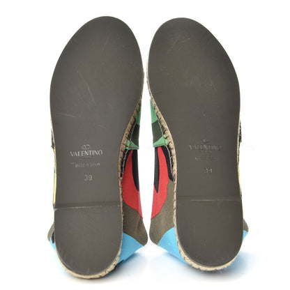 Valentino Garavani Canvas Camouflage Espadrille Flats 39 Muticolor 6 of 11