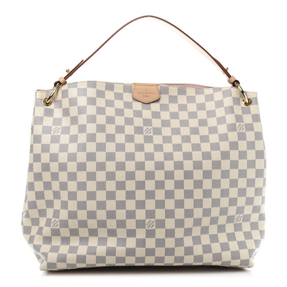 Louis Vuitton Damier Azur Graceful MM Rose Ballerine 1 of 10