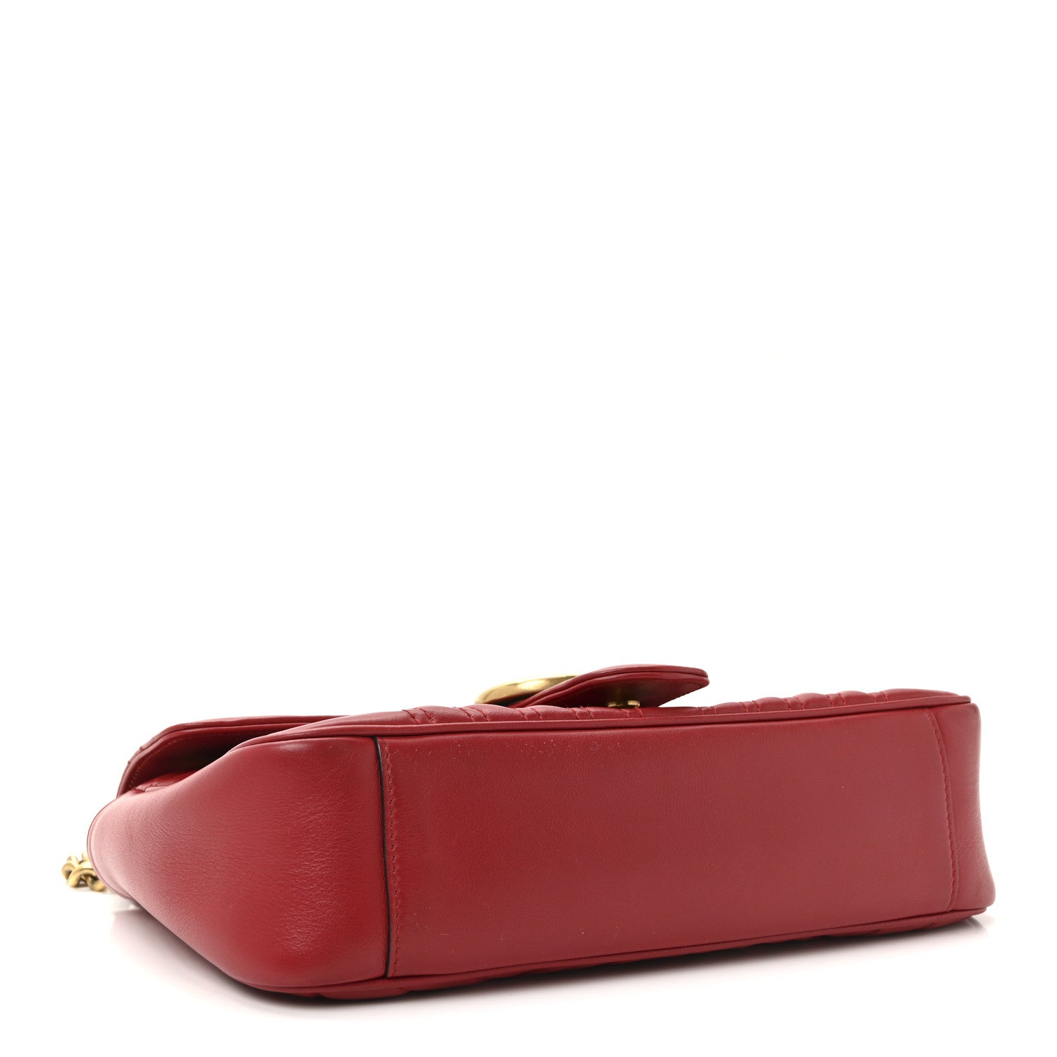 Gucci Calfskin Matelasse Small GG Marmont Shoulder Bag Hibiscus Red 4 of 10