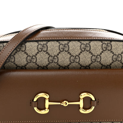 Gucci GG Supreme Monogram Small Horsebit 1955 Shoulder Bag Beige Brown Sugar 8 of 10