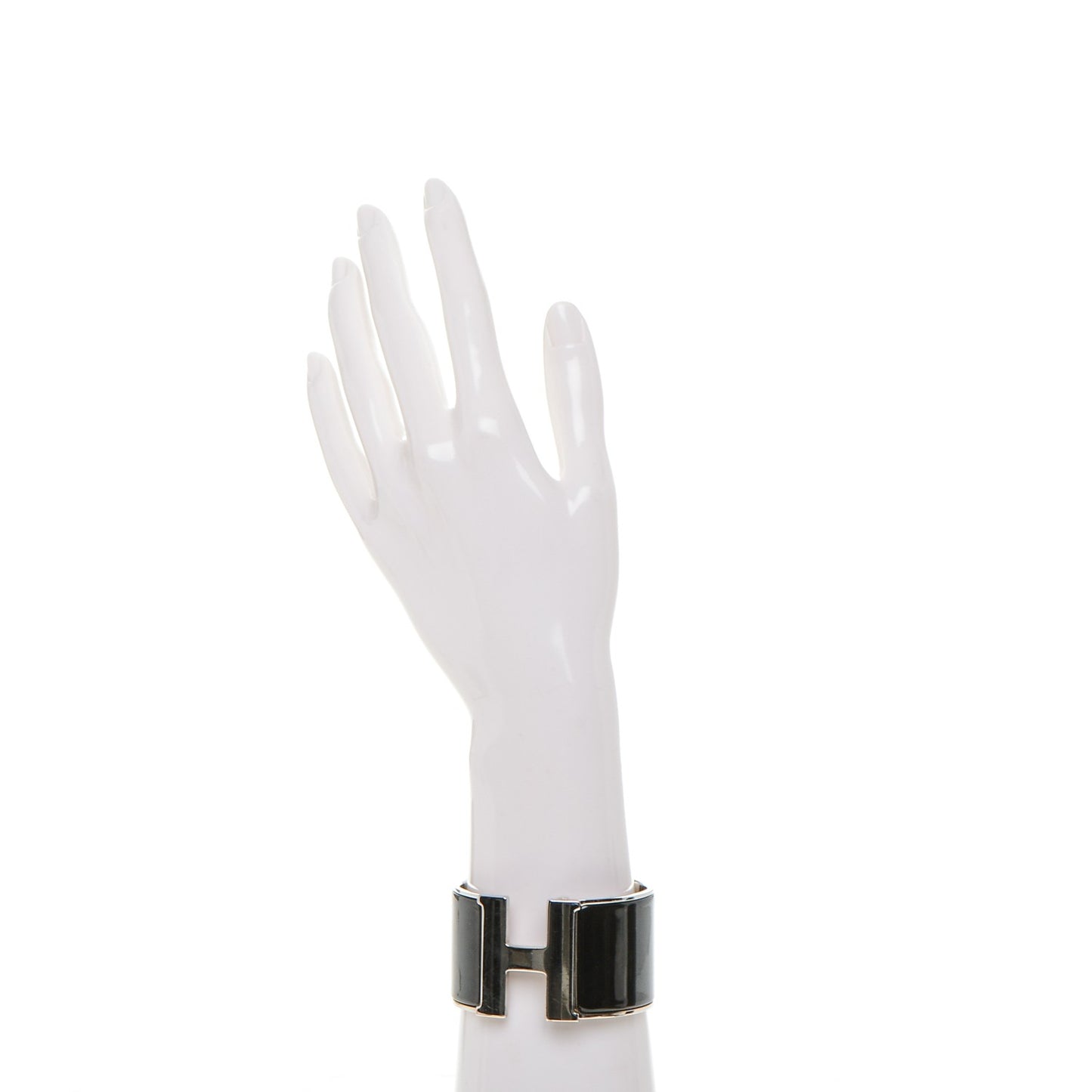 Enamel Extra Wide Clic Clac H Bracelet PM Black