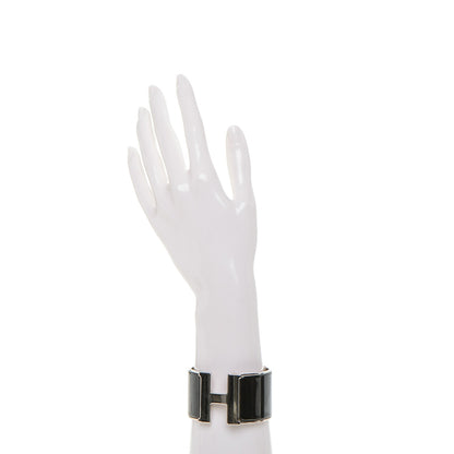 Hermes Enamel Extra Wide Clic Clac H Bracelet PM Black 2 of 4