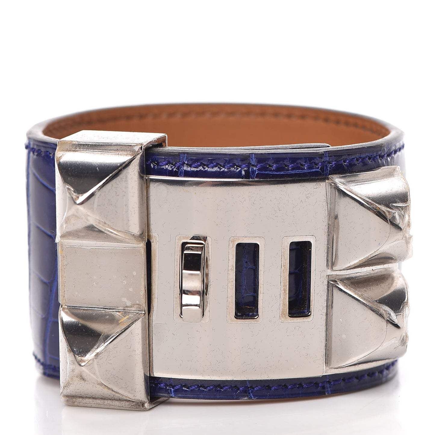 Shiny Alligator Collier De Chien CDC Bracelet S Bleu Electrique