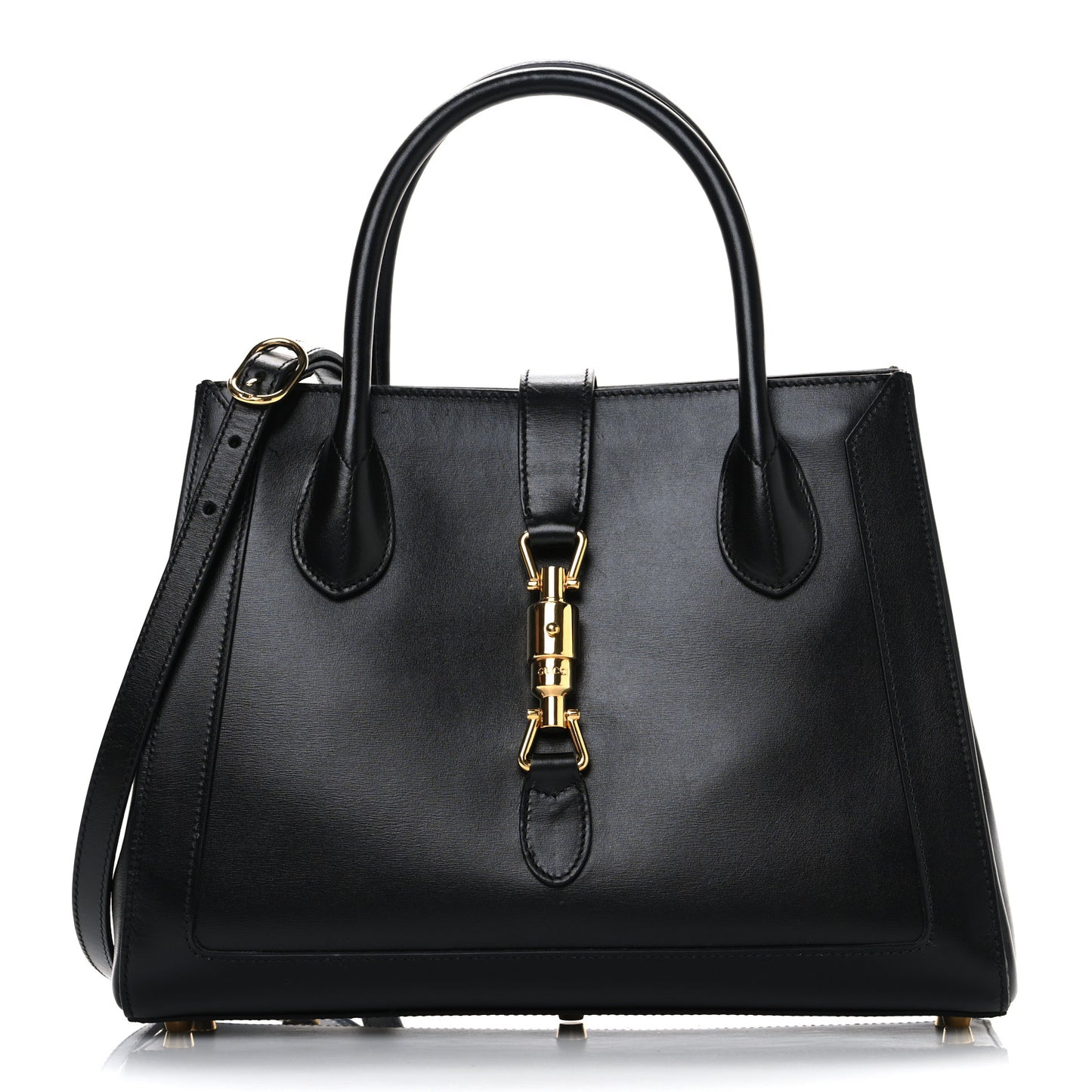 Boarded Plutone Calfskin Medium Jackie 1961 Tote Black