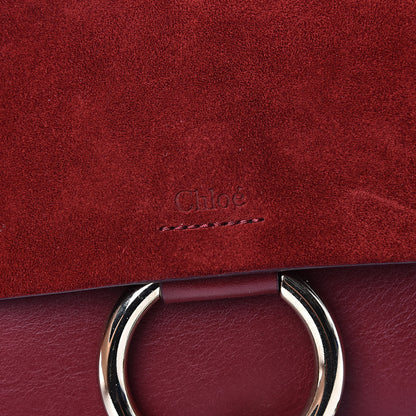 Chloe Suede Calfskin Small Faye Shoulder Bag Plum Purple 9 of 13