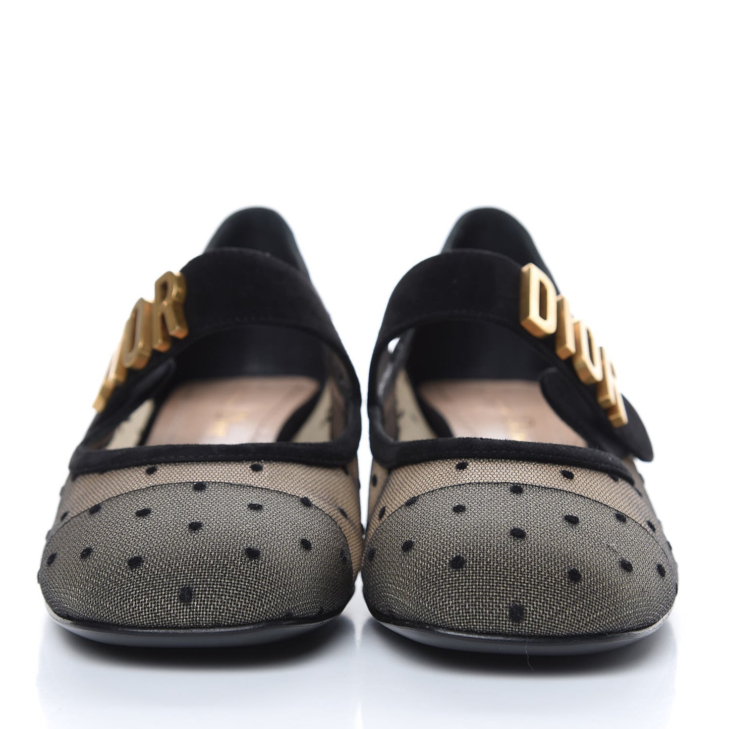 Mesh Plumetis Suede Baby-D Ballet Pumps 35.5 Black