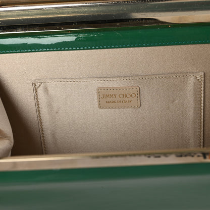 Jimmy Choo Patent Cayla Clutch Jade 7 of 9