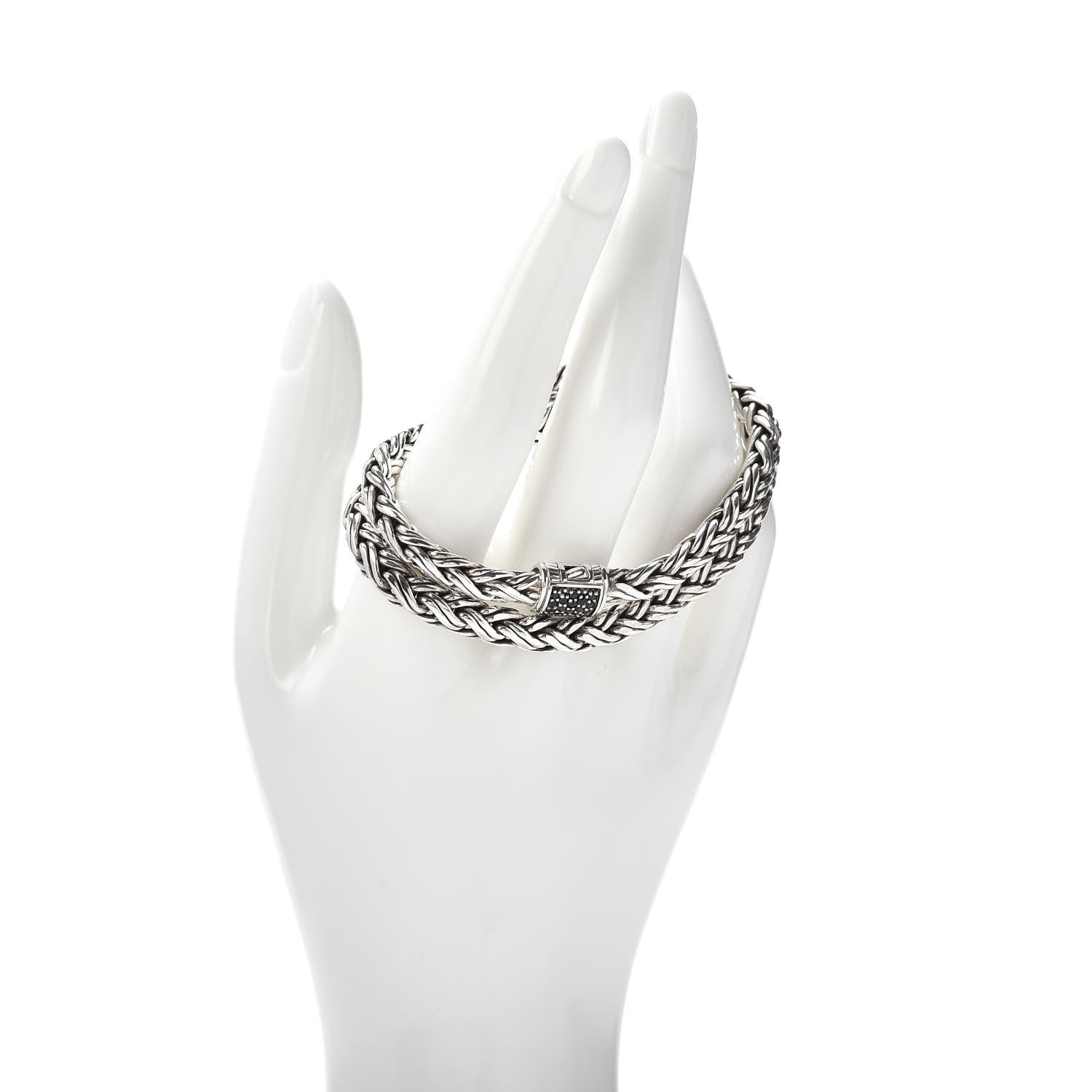 John Hardy Sterling Silver Black Sapphire Classic Chain Wrap Bracelet 2 of 4