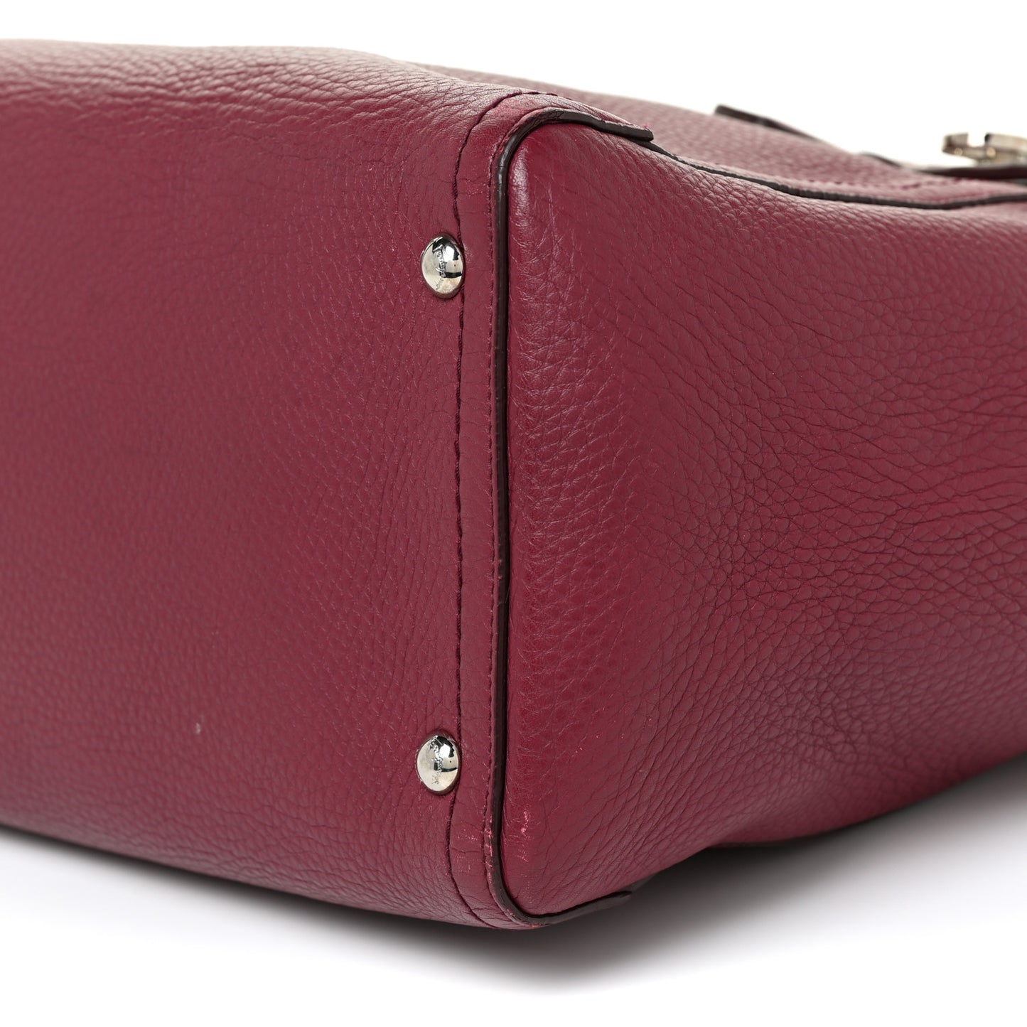 Calfskin Medium Verve Double Zip Tote Burgundy