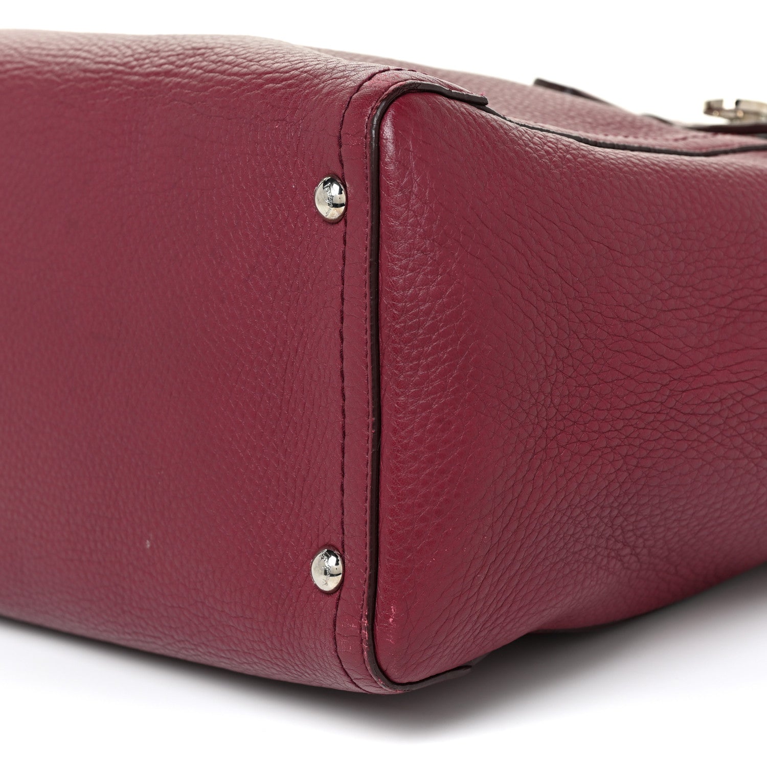Salvatore Ferragamo Calfskin Medium Verve Double Zip Tote Burgundy 9 of 15