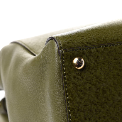 Fendi Vitello Elite Flamingo Regular 2Jours Tote Oliva 12 of 14