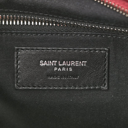 Saint Laurent Calfskin Y Quilted Monogram Small Loulou Bowling Bag Rouge Legion 6 of 10