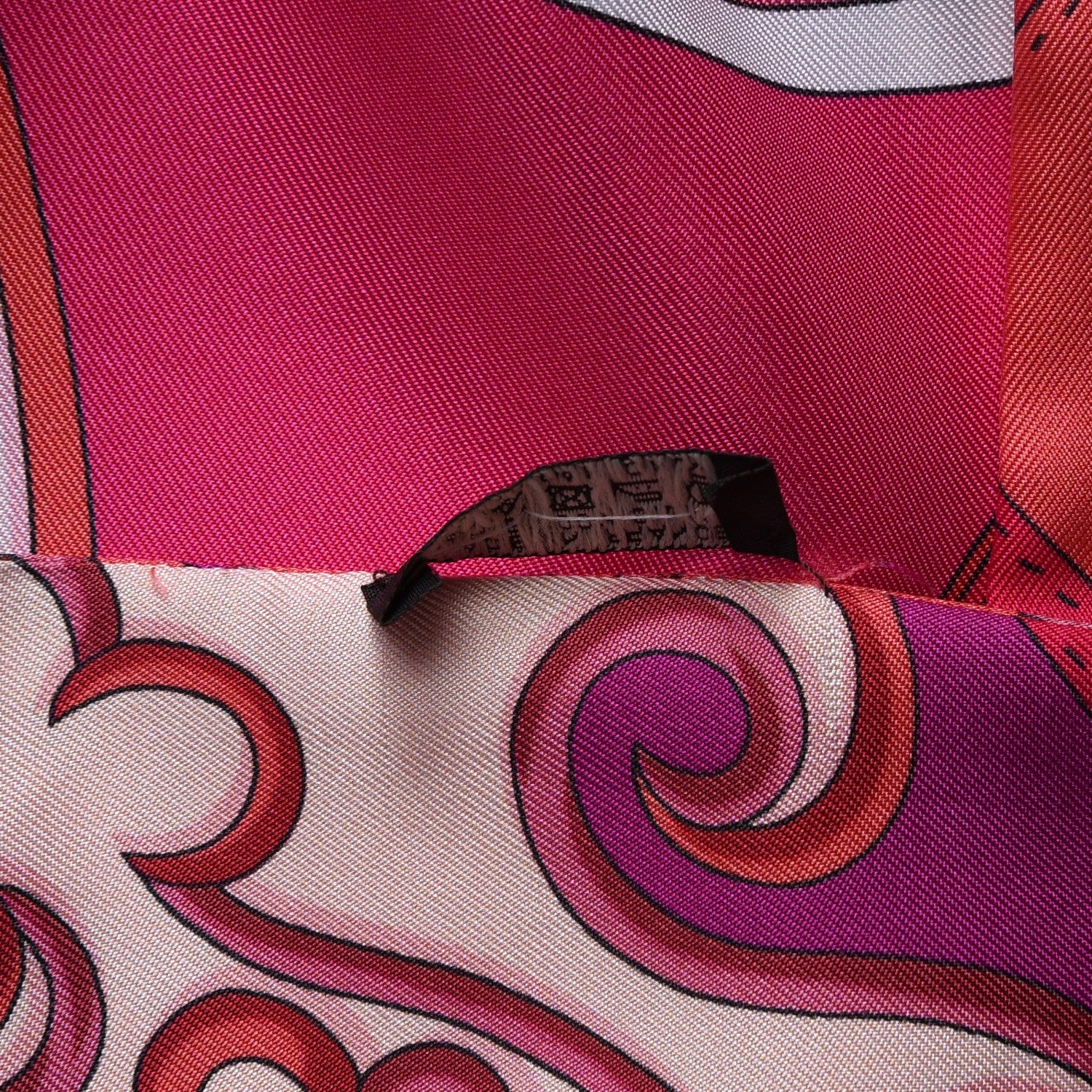 Hermes Silk Festival des Amazones Maxi Twilly Fuchsia Rose Indien Corail 9 of 9