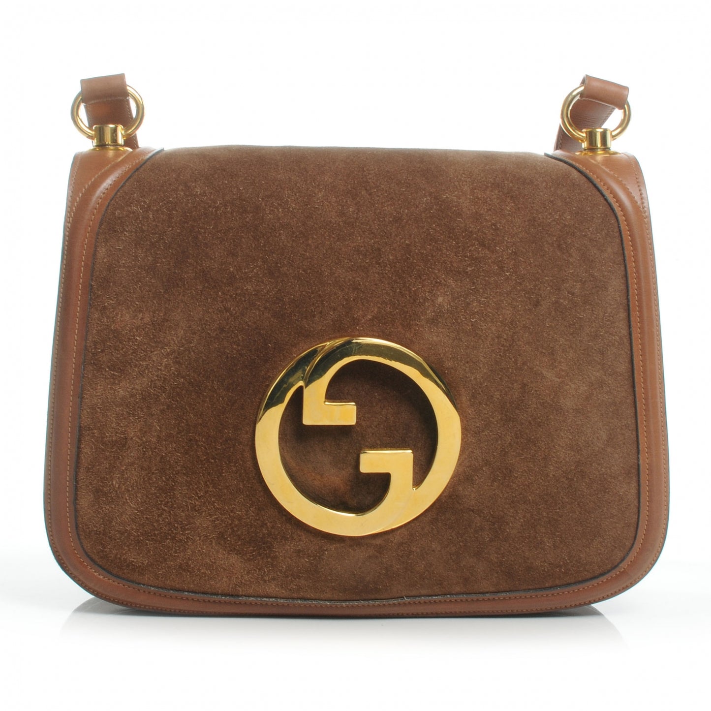 Suede GG Shoulder Bag Brown
