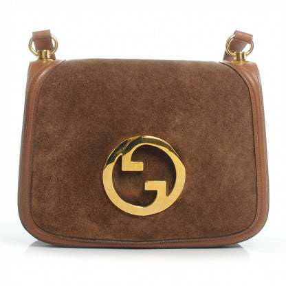 Gucci Suede GG Shoulder Bag Brown 1 of 6