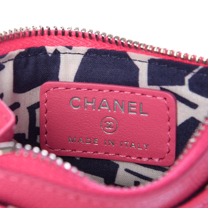 Chanel Caviar Quilted CC Zip Card Holder Pink 6 of 8