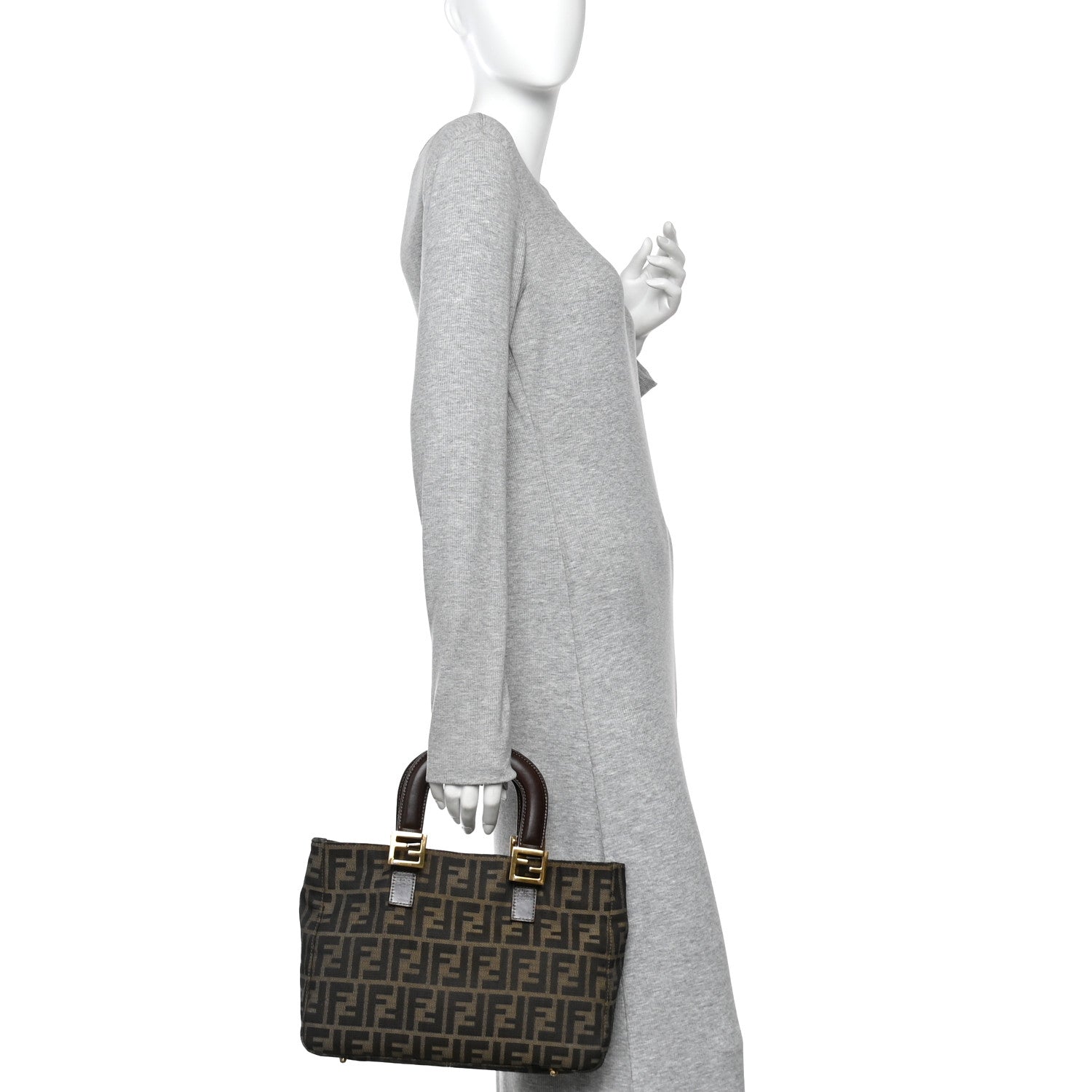Fendi Zucca Small Holdall Tote Tobacco 2 of 9