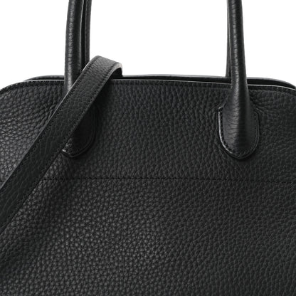 The Row Grained Calfskin Soft Margaux 10 Bag Black 7 of 9