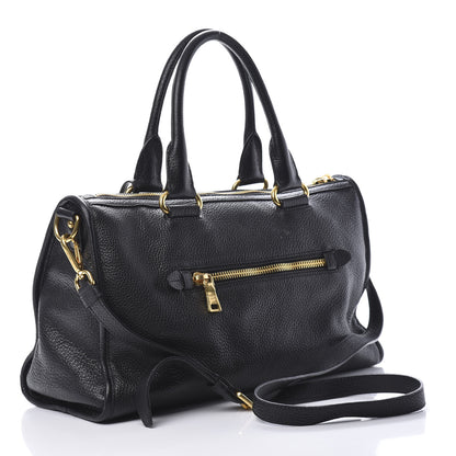 Prada Vitello Daino Shopping Satchel Black 3 of 14