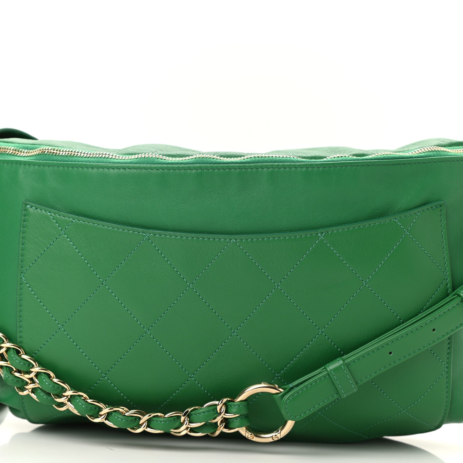 Chanel X PHARRELL WILLIAMS Lambskin Oversized Waist Belt Bag Green 8 of 10