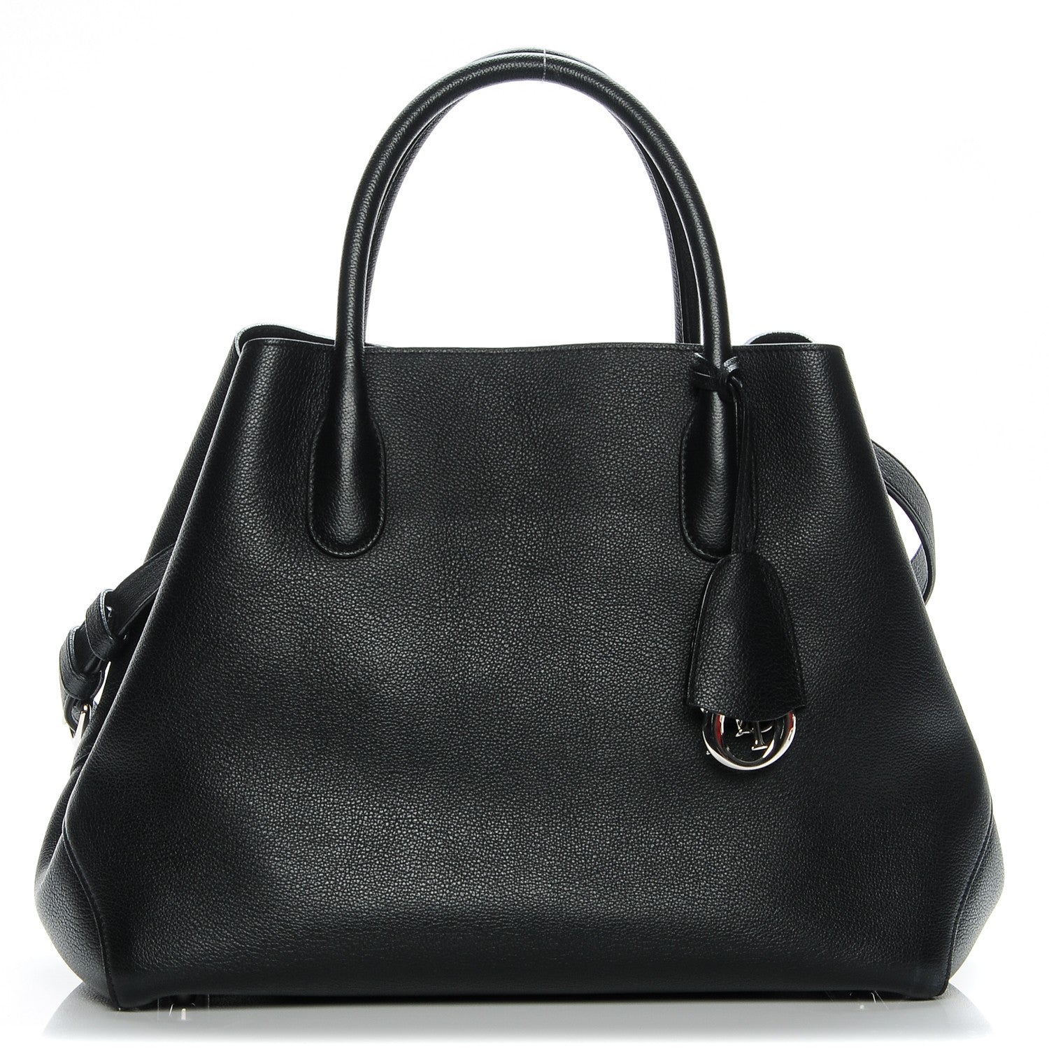 Christian Dior Supple Grained Calfskin Large Open Bar Tote Black 1 of 7