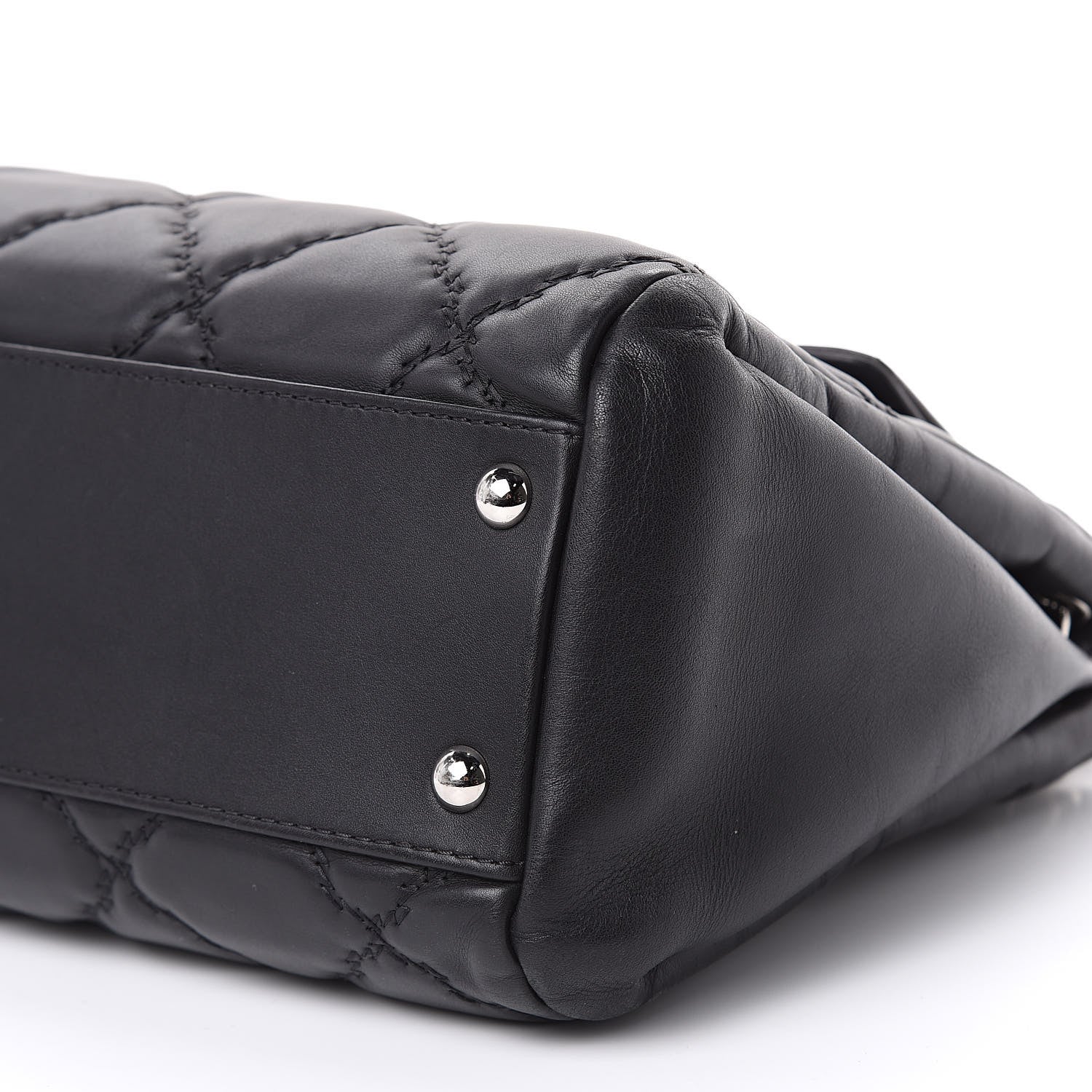 Chanel Calfskin Double Stitch Large Hamptons Flap Bag Black 9 of 16
