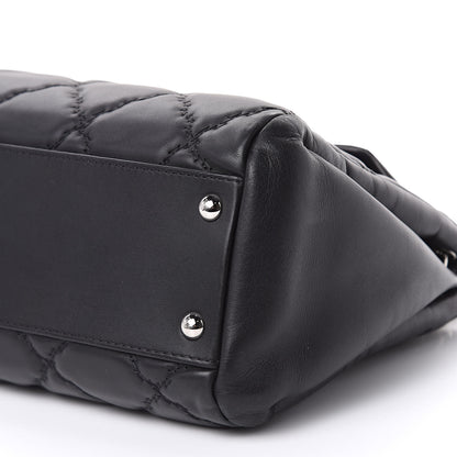 Chanel Calfskin Double Stitch Large Hamptons Flap Bag Black 9 of 16