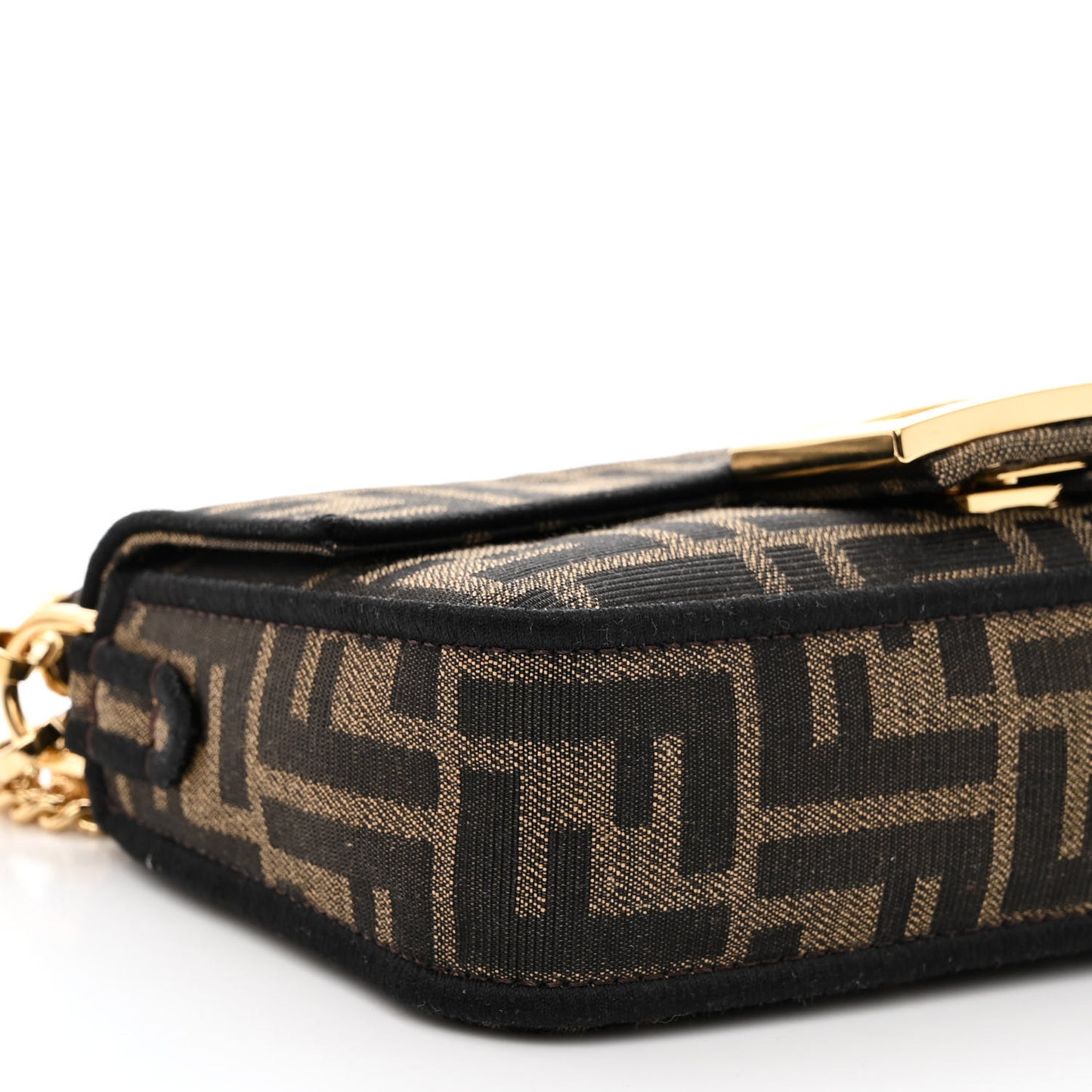 Fabric Jacquard FF 1974 Mini Baguette Tobacco Moro Black