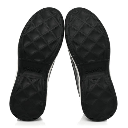 Chanel Velvet Calfskin Mixed Fibers CC Sneakers 37 Black 6 of 9
