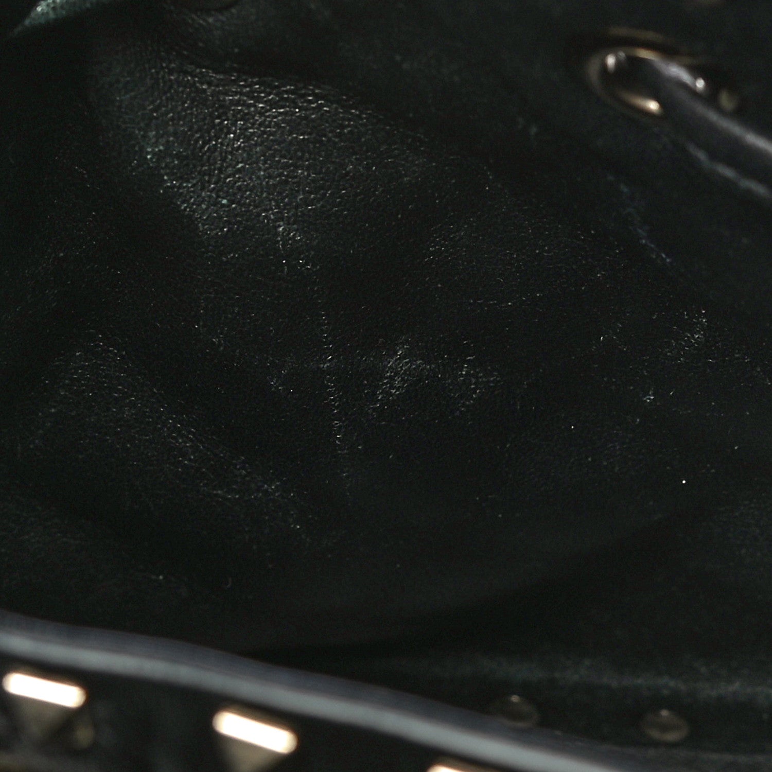 Valentino Garavani Nappa Mini Rockstud Spike Bucket Bag Black 11 of 15