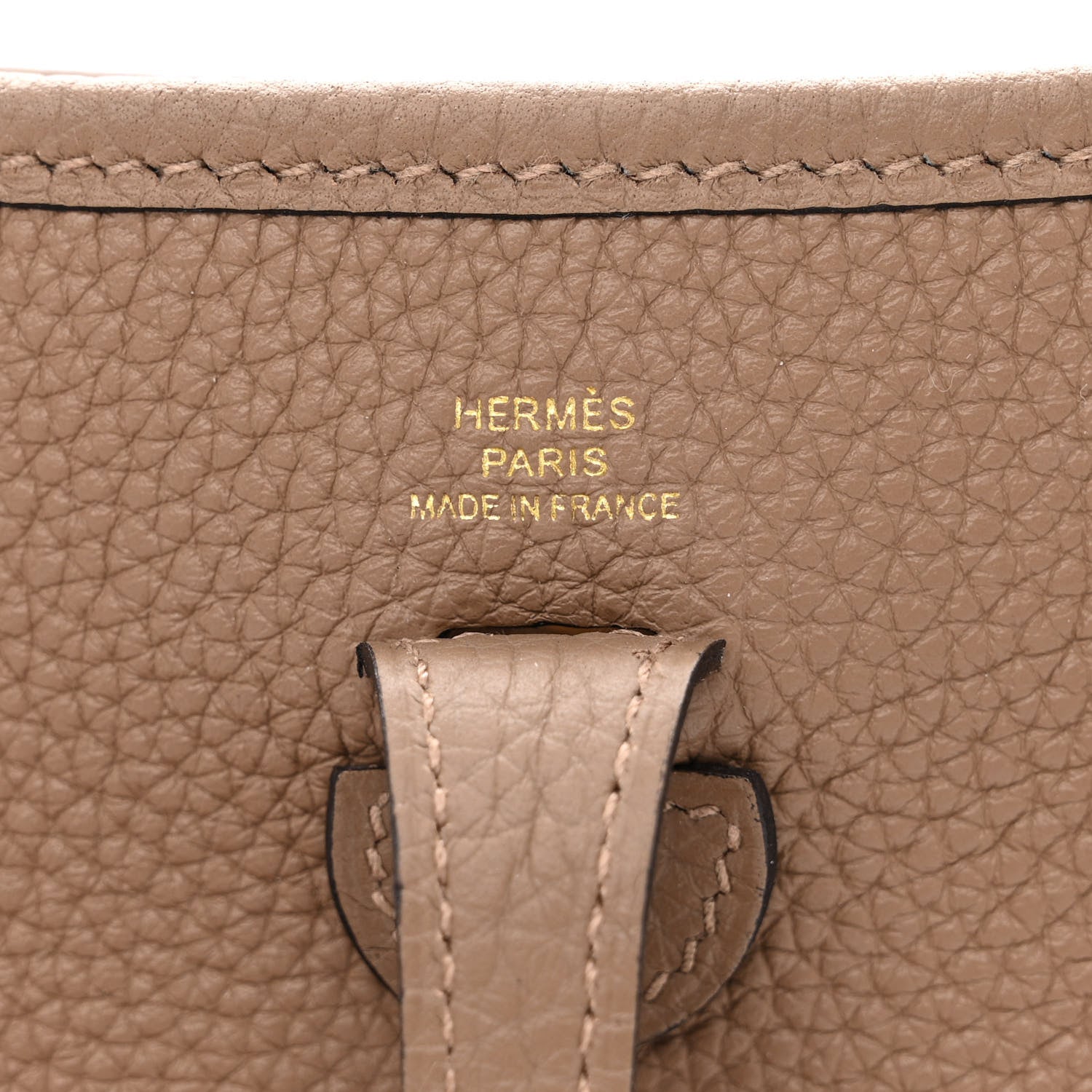 Hermes Taurillon Clemence Flipperball Sangle Evelyne TPM Beige De Weimar Noisette Cuivre Gold 6 of 11