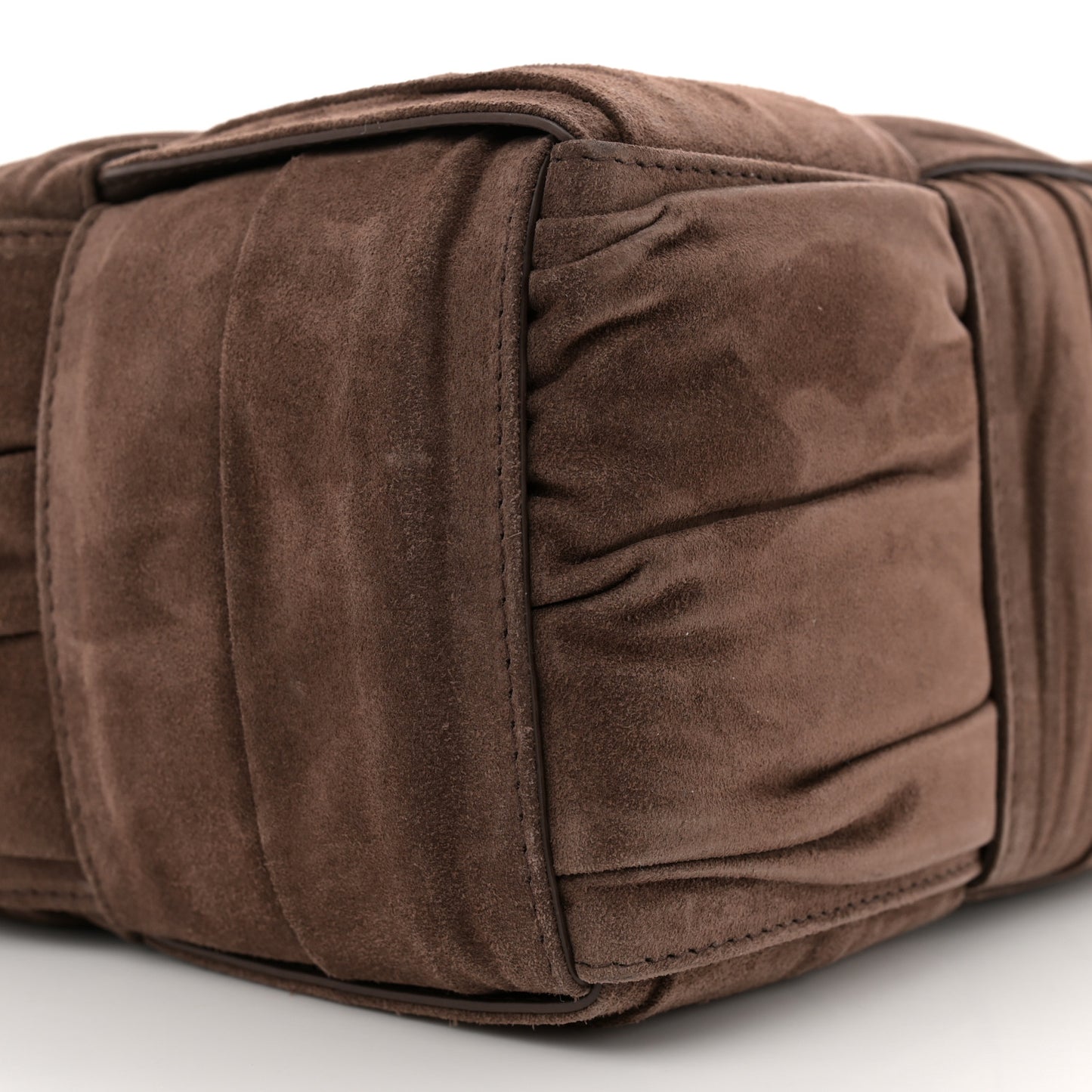 Suede Foulard Intrecciato Small Arco Tote Brownie