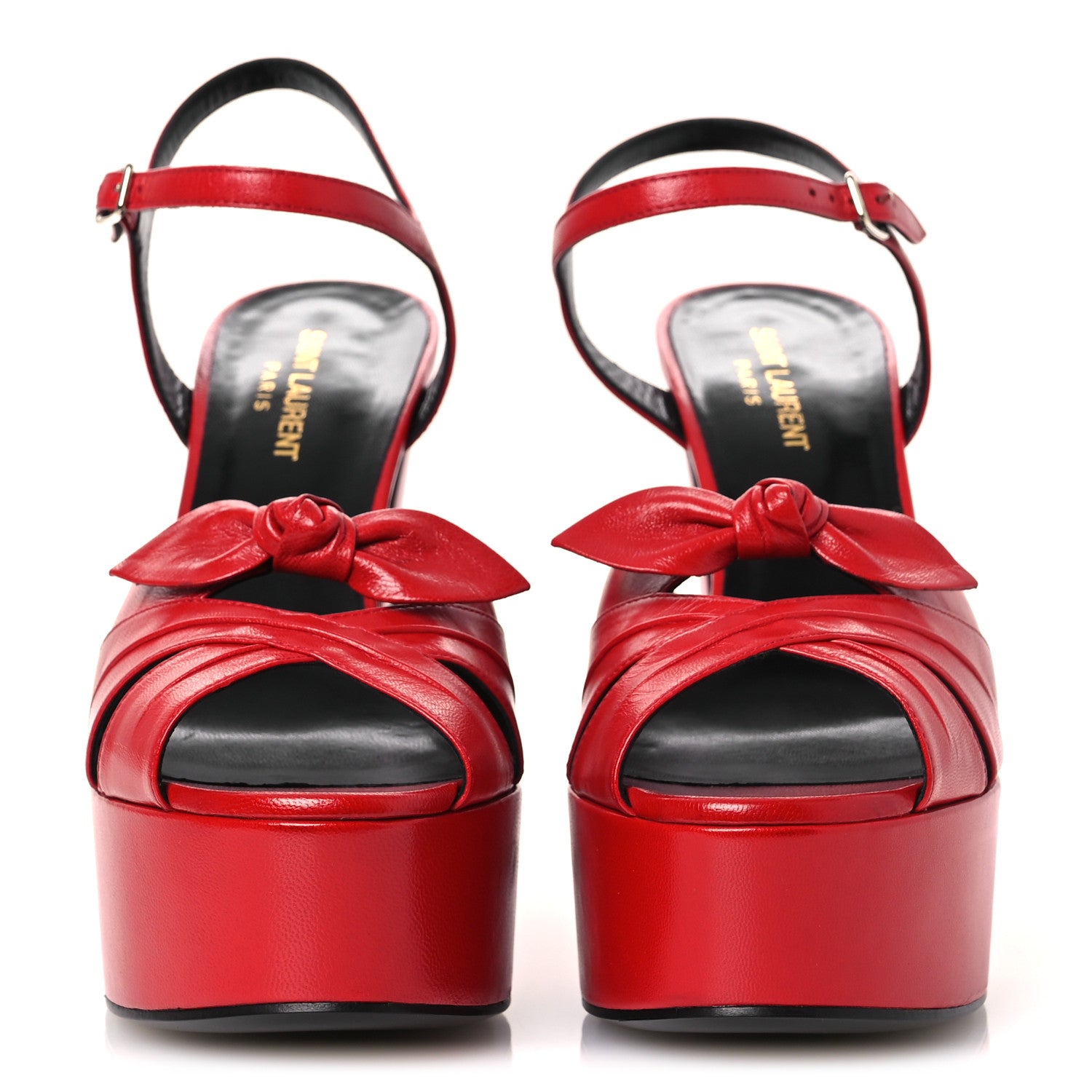 Saint Laurent Goatskin Candy 80 Platform Sandals 39.5 New Red 3 of 12