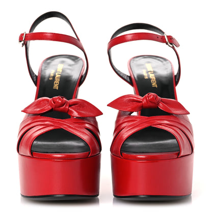 Saint Laurent Goatskin Candy 80 Platform Sandals 39.5 New Red 3 of 12