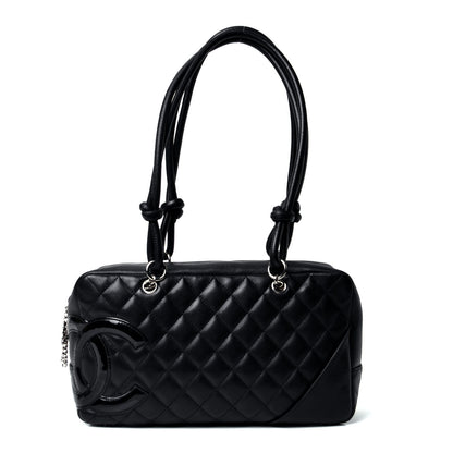 Chanel Calfskin Quilted Large Cambon Bowler Black 2 of 8