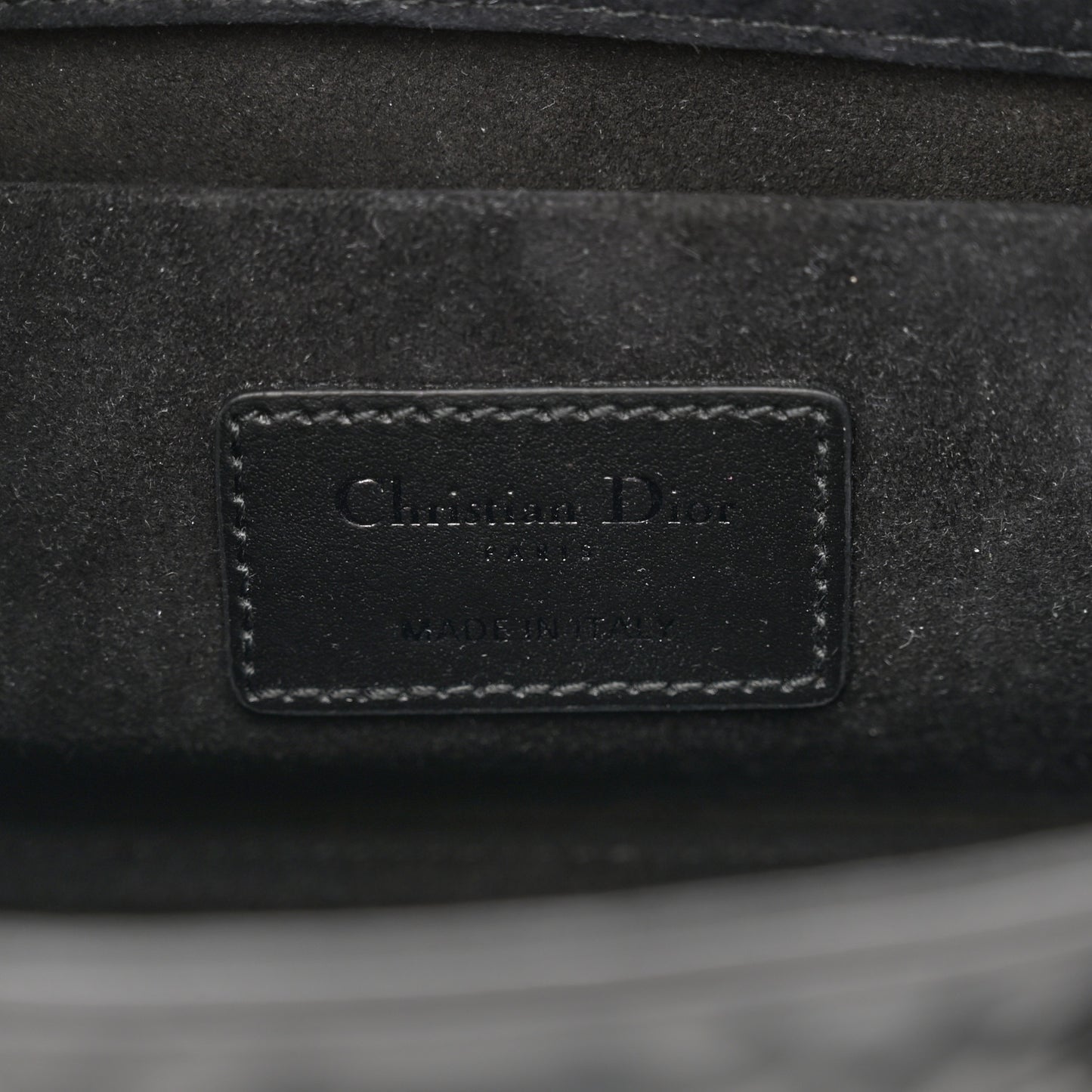 Calfskin Cannage Diamond Medium Lady D-Joy Black
